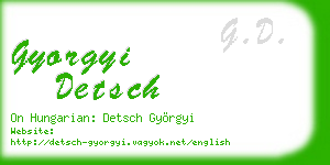 gyorgyi detsch business card